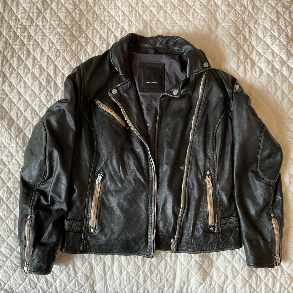Mauritius Lamb Leather Moto Jacket - Picture 2 of 14